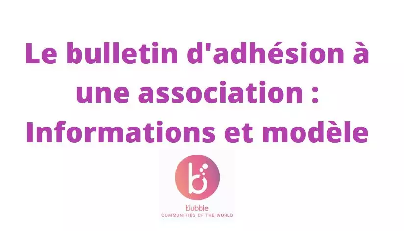 Bulletin Adhésion Bubble